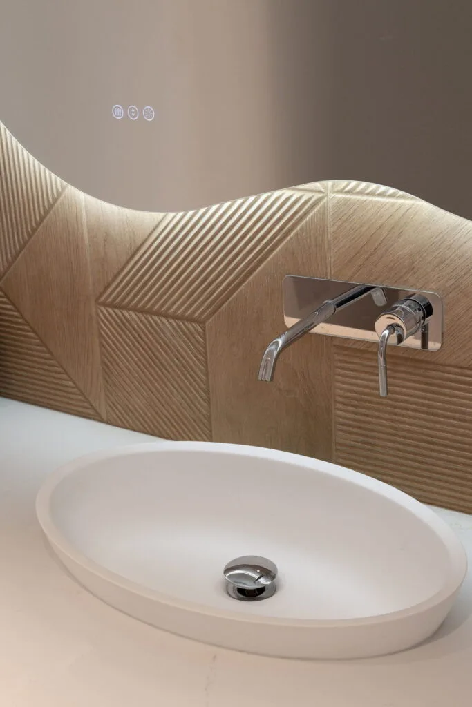 Luxury condominium interior featuring premium tile installation with carefully selected high-end materials, delivering a refined and cohesive aesthetic.